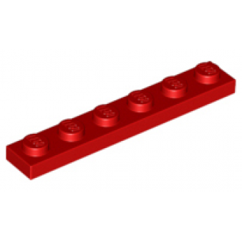 Plaat 1x6 Red